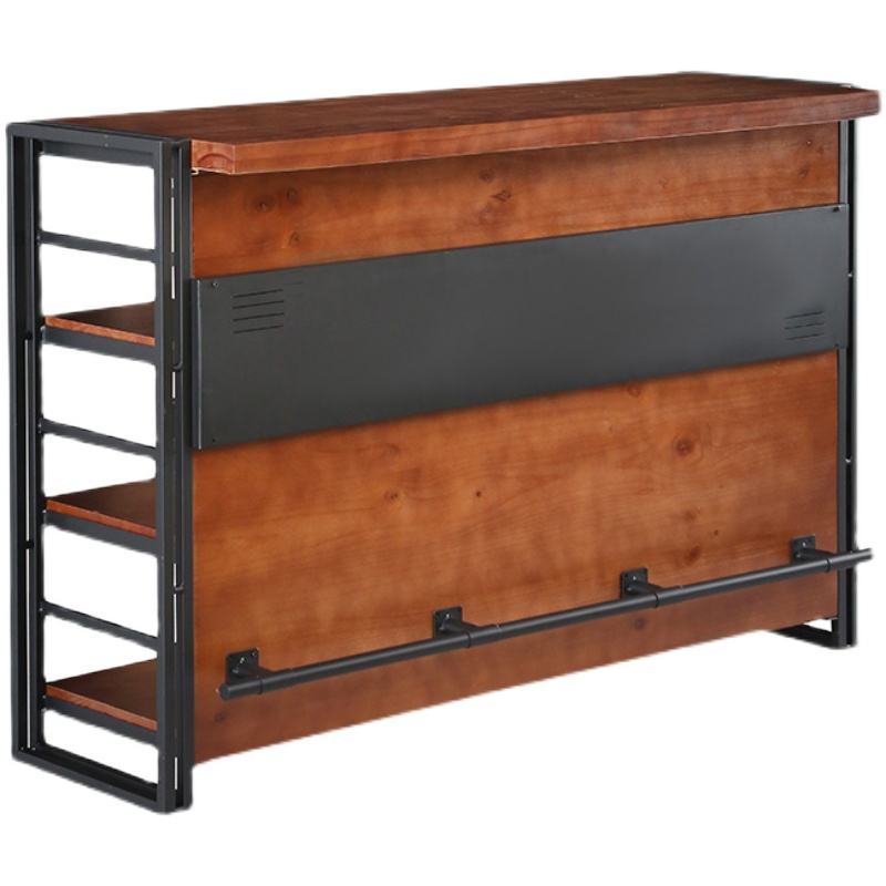Home Bar And Counter - # Multifunktionaler Antiker Kassierertisch, Heim-Biertheke, Mini-Holzbar-Einheit