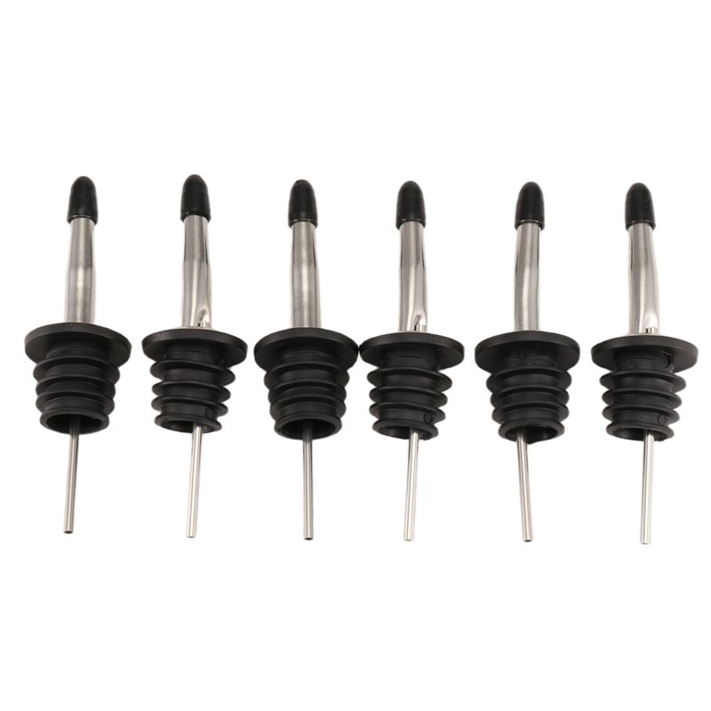 Speed Pourer Cap - 6-teiliges Set Ausgießer aus Edelstahl, Schnellausgießer,