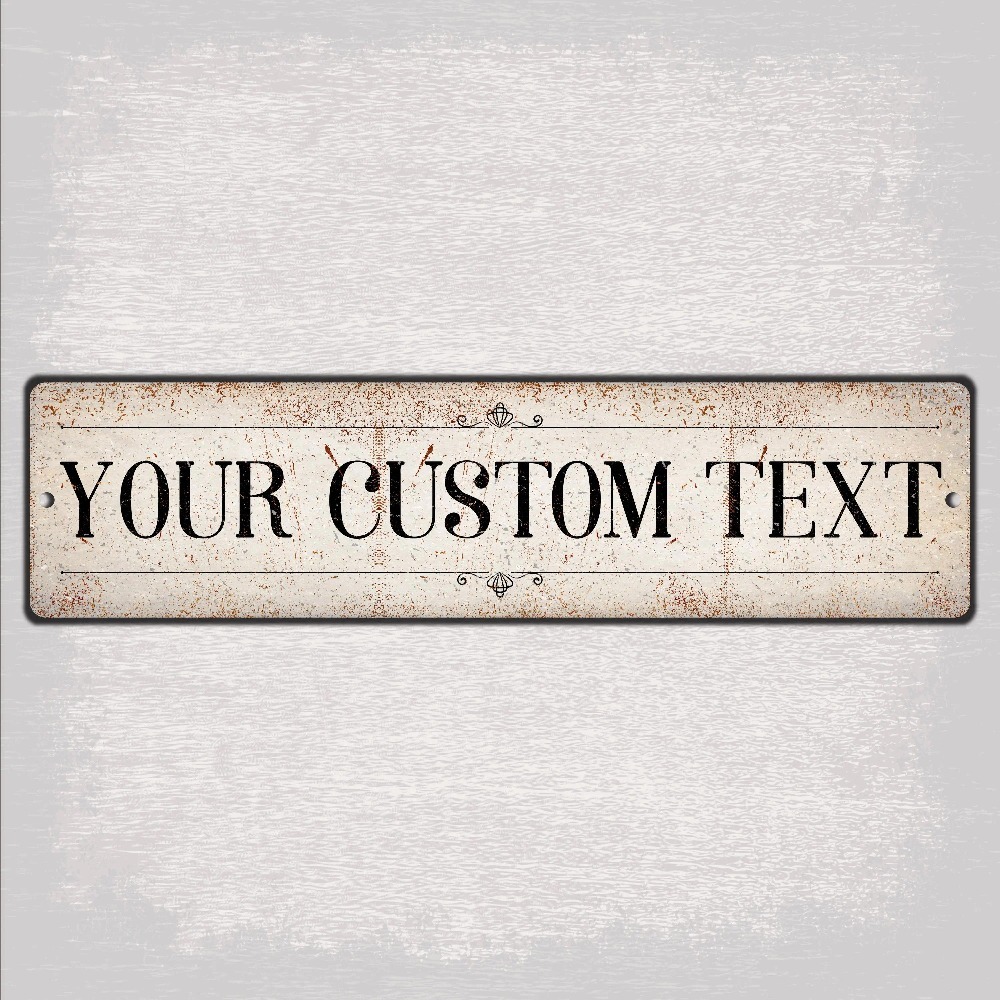 Home Bar Signs - Anpassbare Metallplakette mit individuellem Text, Vintage-Wandschild