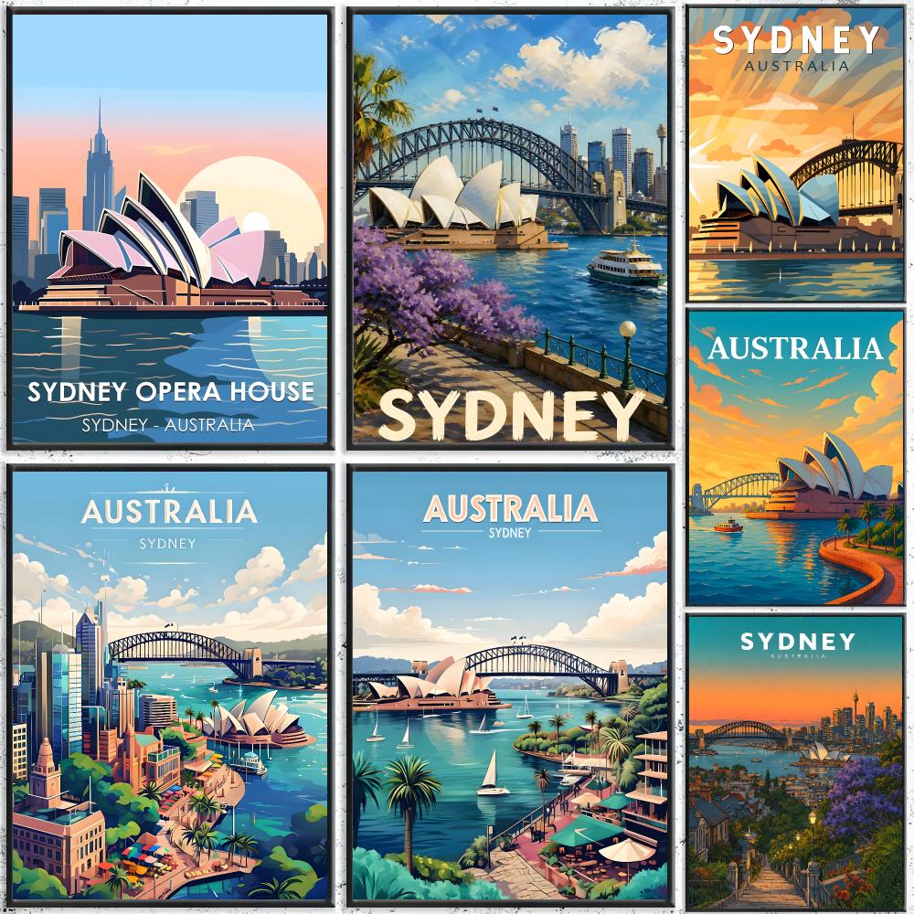Home Bar Sydney - Art Sydney Travel Art Poster Selbstklebende