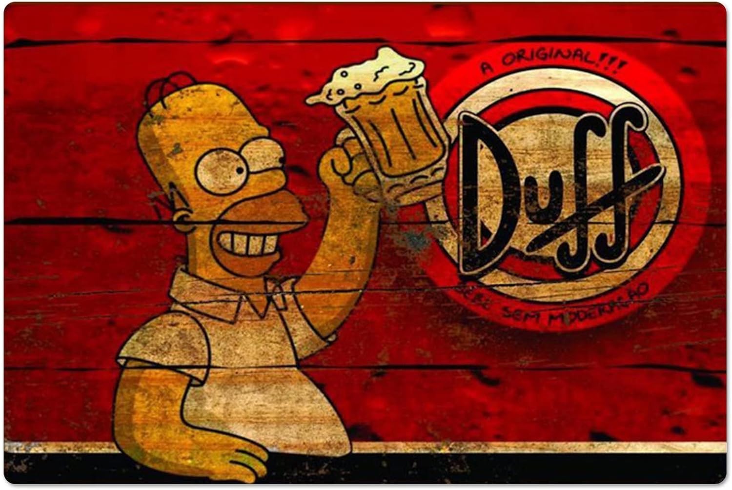 Home Bar And Kitchen - Retro Metallposter Homer Duff Bier Metallschilder