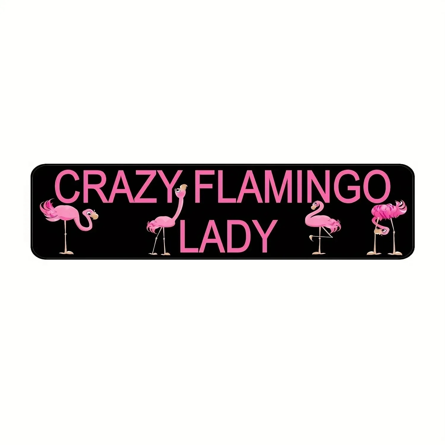 Home Bar Signs - [2D Flach] Individuelles lustiges Flamingo-Aluminiumschild, niedliche