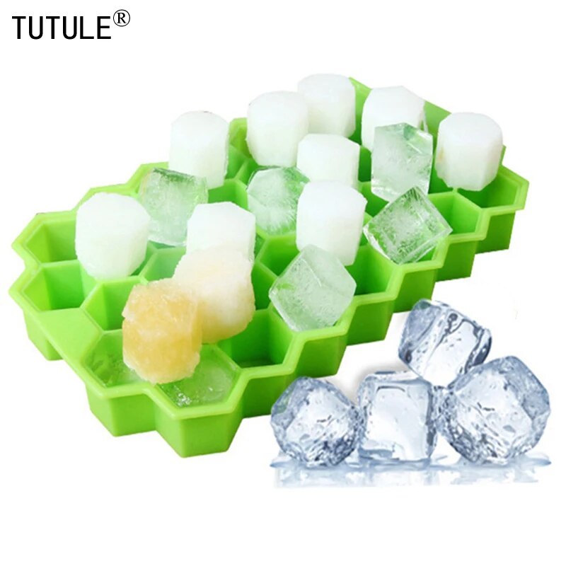 Ice Mold Sphere - Waben-Eisfachformen mit 37 Fächern, Gelee-Eiswürfelform mit