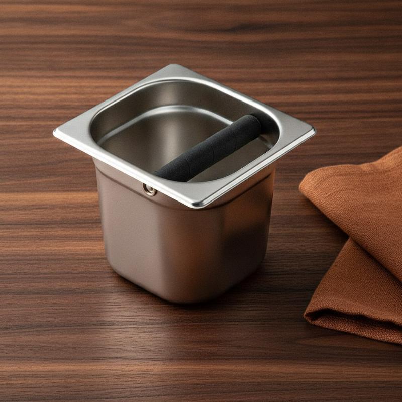 Home Barista - Neuer Edelstahl-Kaffeesatzbehälter mit großem Fassungsvermögen für