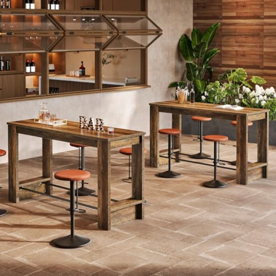 63'' Bartisch-Set mit 2 Tische – Home Bar And Counter Bewertung und Preis