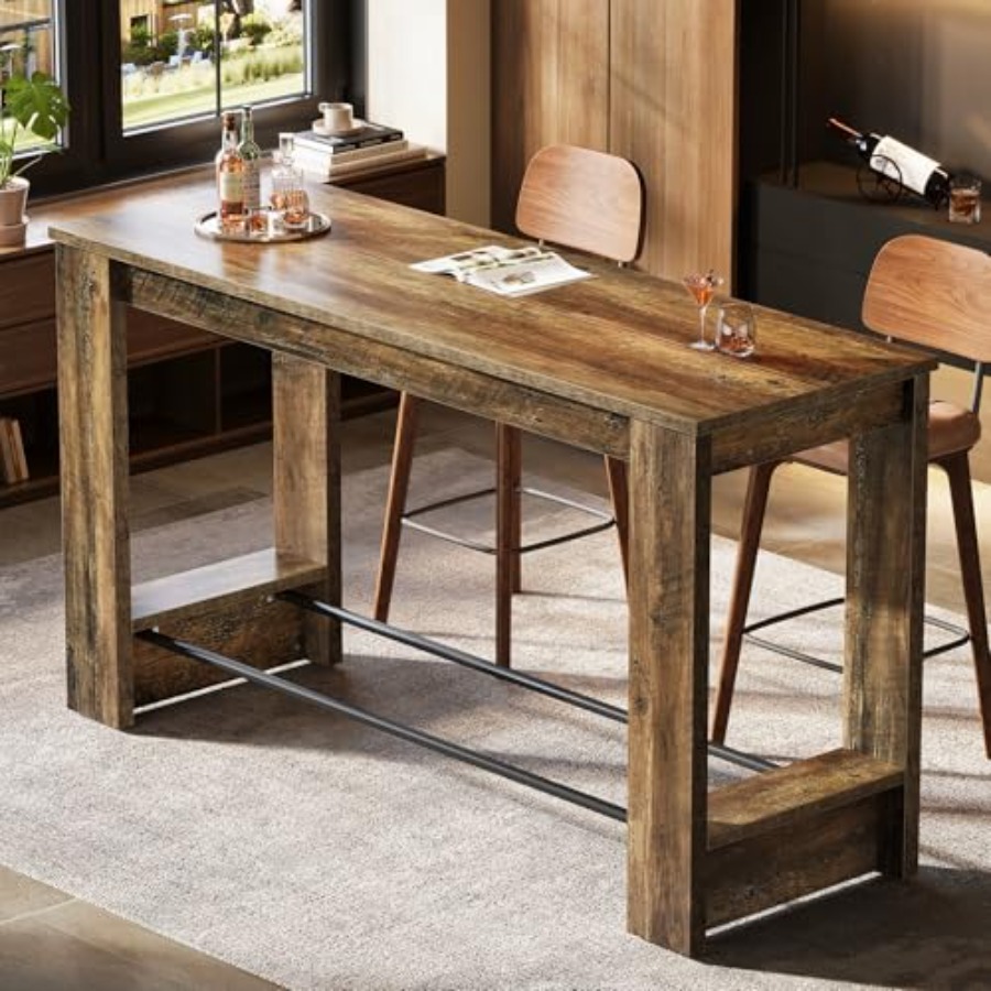 63'' Bartisch-Set mit 2 Tische – Home Bar And Counter Bewertung und Preis
