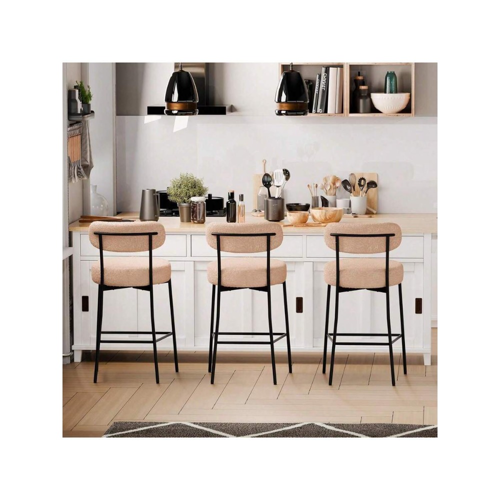 Beige Barhocker-Set mit 2 Stüh – Home Bar Set Bewertung und Preis