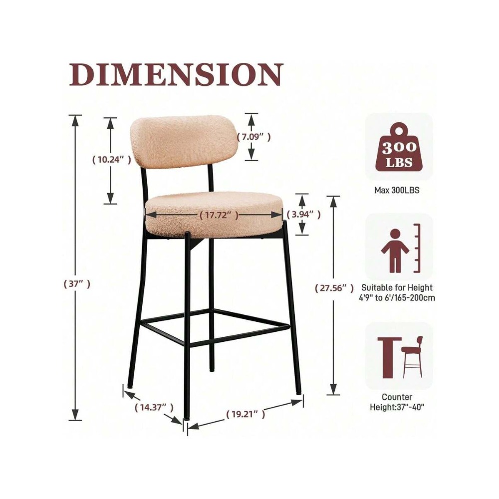 Beige Barhocker-Set mit 2 Stüh – Home Bar Set Bewertung und Preis