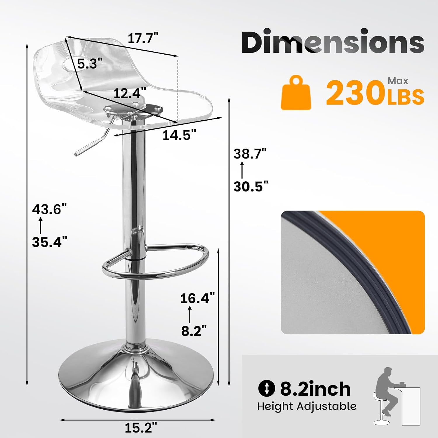 Verstellbarer transparenter Ba – Home Bar Set Bewertung und Preis