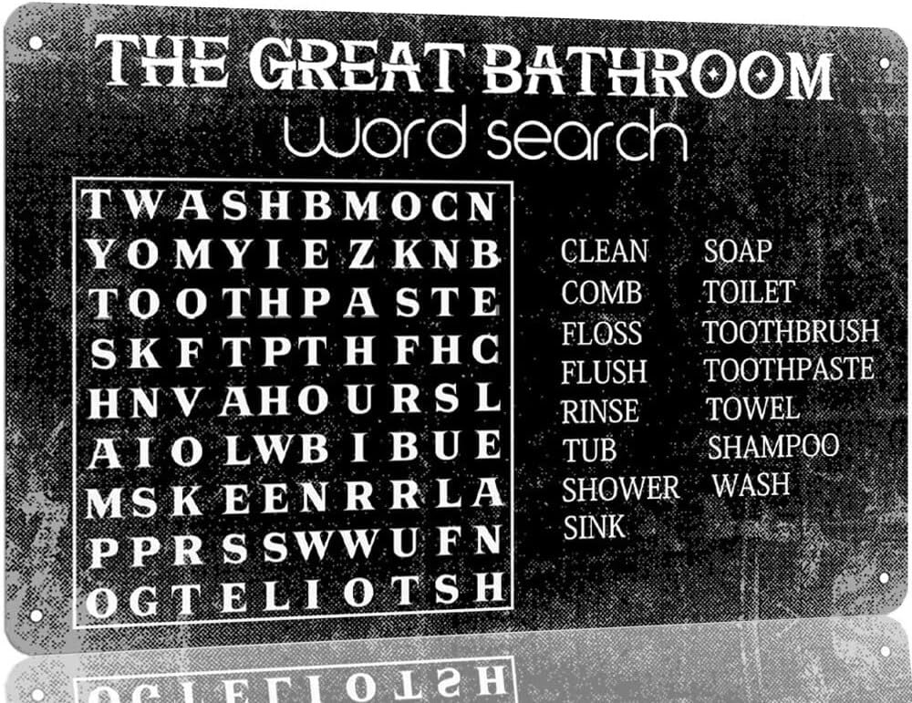 Das tolle Badezimmer-Wortsuchs – Home Bar Word Bewertung und Preis