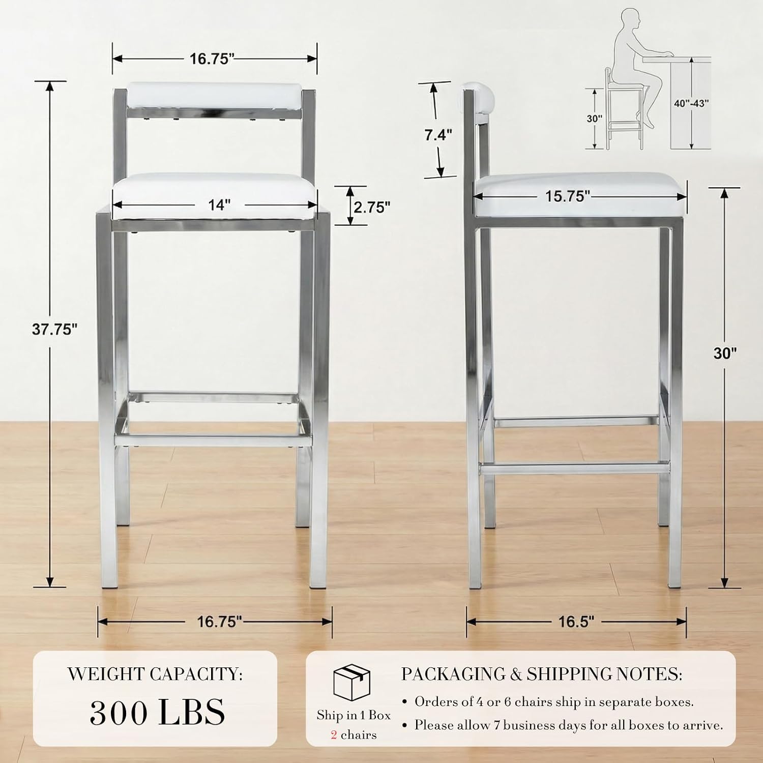 Barhocker-Set mit 2 Stühlen, 3 – Home Bar And Counter Bewertung und Preis