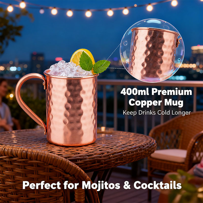 Neue 100% Kupferbecher, reine  – Mule Copper Mug Bewertung und Preis