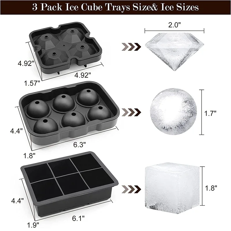 Große Eiswürfelschalen, Siliko – Ice Mold Sphere Bewertung und Preis